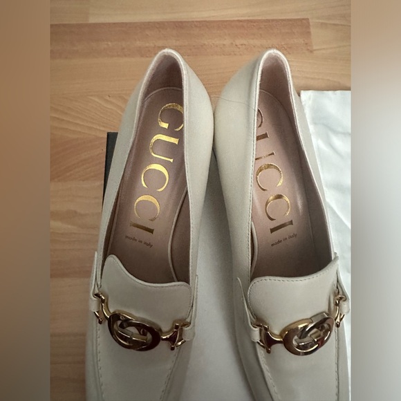 Authentic Gucci Malaga kid heels in mystic white - Picture 7 of 8